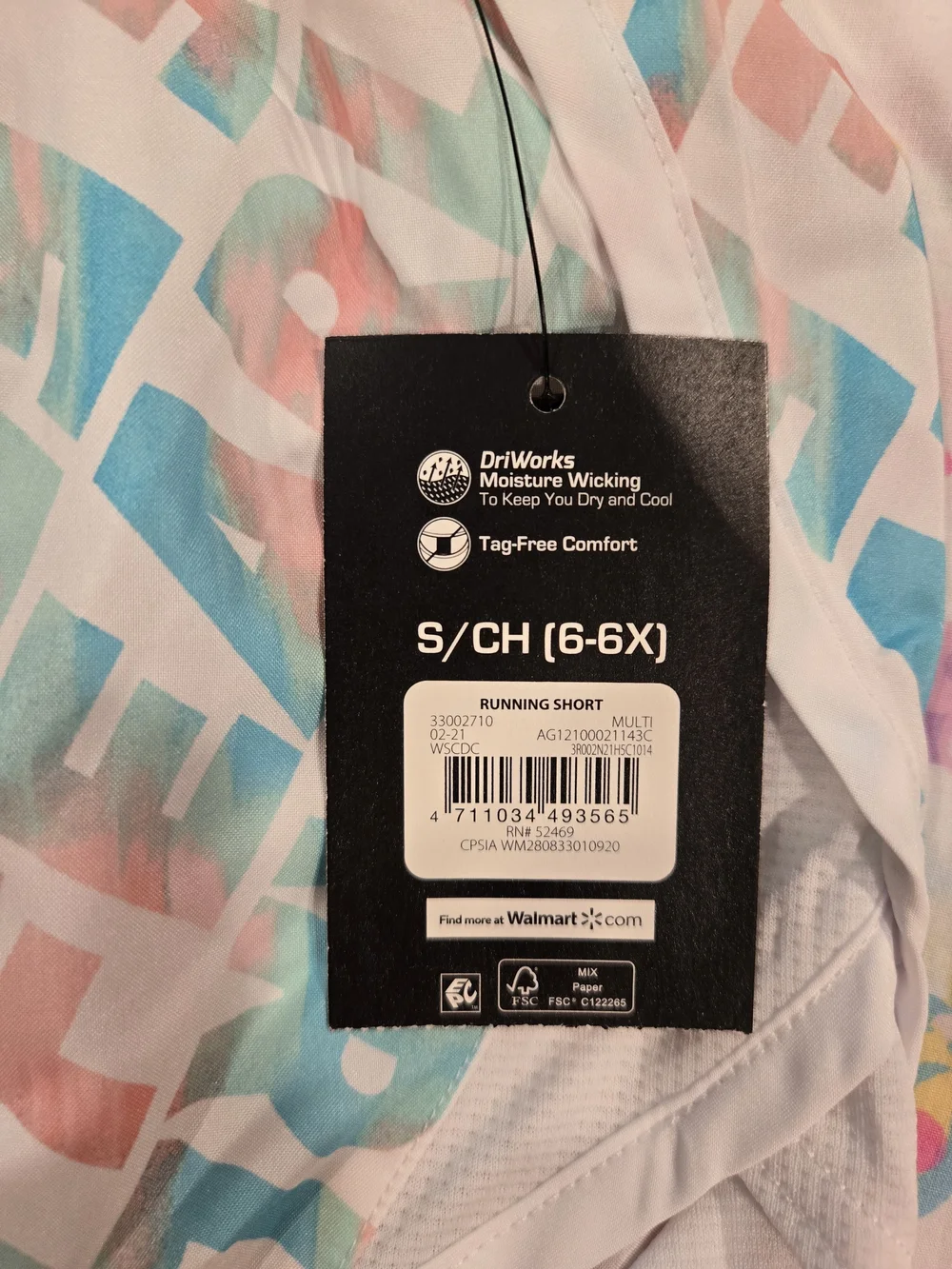 *Athletic* Girls' Pastel Logo Print Shorts